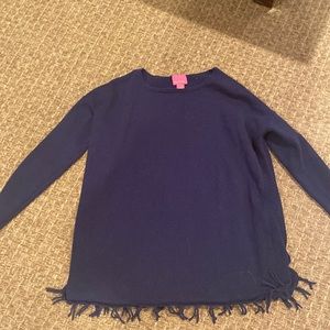 Lilly Puliitzer girls fringed sweater